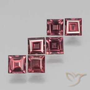 Gemme di Granato Piropo Rosso scuro naturale da 2.54 ct, Quadrato, VS
