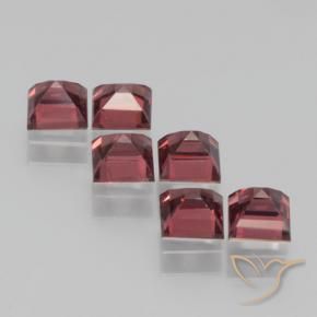 Gemme di Granato Piropo Rosso Merlot naturale da 2.86 ct, Quadrato, VS
