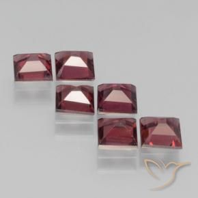 Gemme di Granato Piropo Rosso scuro naturale da 2.78 ct, Quadrato, VS