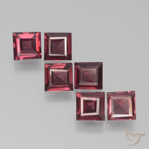 2.26ctw Naturale Rosso lampone Granato Piropo, Quadrato, VS