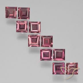 Gemme di Granato Piropo Rosso scuro naturale da 3.54 ct, Quadrato, VS