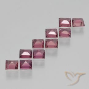 Gemme di Granato Piropo Rosso scuro naturale da 3.54 ct, Quadrato, VS