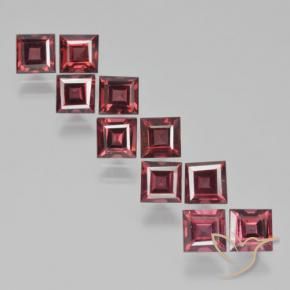 Gemme di Granato Piropo Rosso scuro naturale da 4.48 ct, Quadrato, VS