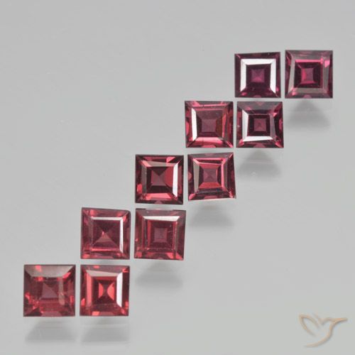 4.49ctw Naturale Rosso scarlatto Granato Piropo, Quadrato, VS