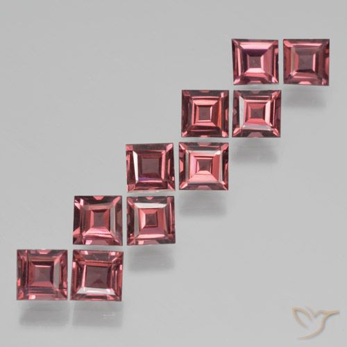 4.18ctw Naturale Rosso lampone Granato Piropo, Quadrato, VS