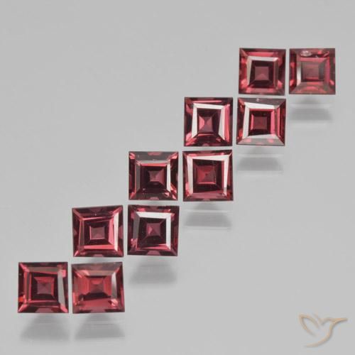 4.57ctw Naturale Rosso scuro Granato Piropo, Quadrato, VS