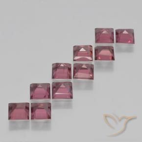 Gemme di Granato Piropo Rosso scuro naturale da 3.87 ct, Quadrato, VS