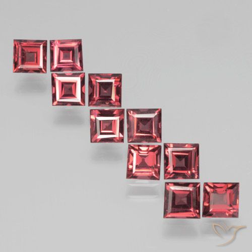 3.82ctw Naturale Rosso scarlatto Granato Piropo, Quadrato, VS