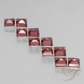 Gemme di Granato Piropo Rosso scarlatto naturale da 3.82 ct, Quadrato, VS