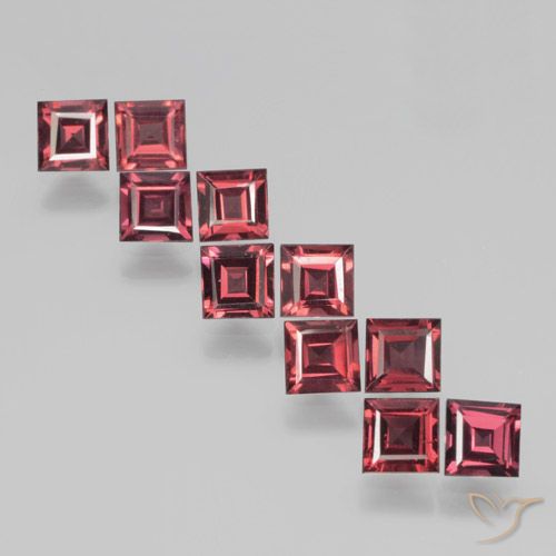4.42ctw Naturale Rosso scarlatto Granato Piropo, Quadrato, VS