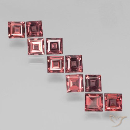 4.34ctw Naturale Rosso scuro Granato Piropo, Quadrato, VS