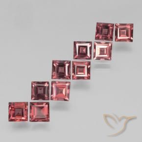 Gemme di Granato Piropo Rosso scuro naturale da 4.34 ct, Quadrato, VS