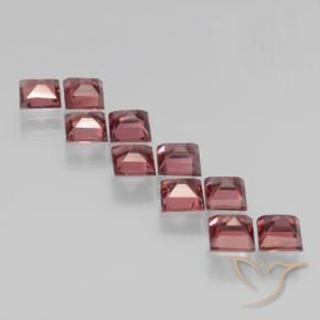 Gemme di Granato Piropo Rosso scuro naturale da 4.34 ct, Quadrato, VS