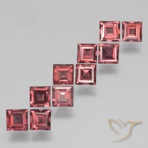 Gemme di Granato Piropo Rosso scuro naturale da 3.92 ct, Quadrato, VS
