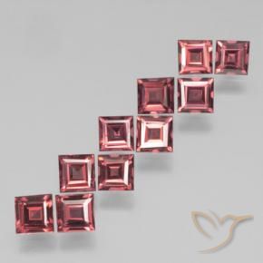 Gemme di Granato Piropo Rosso Merlot naturale da 4.03 ct, Quadrato, VS