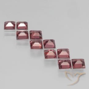 Gemme di Granato Piropo Rosso Merlot naturale da 4.03 ct, Quadrato, VS