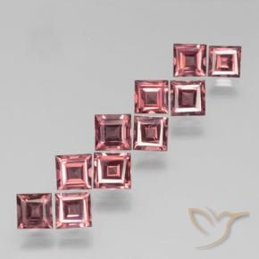 Gemme di Granato Piropo Rosso medio naturale da 3.96 ct, Quadrato, VS