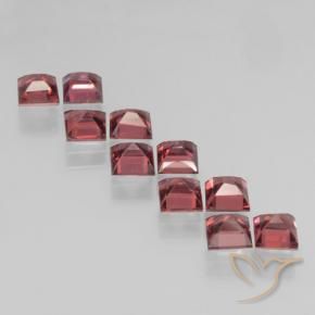 Gemme di Granato Piropo Rosso scarlatto naturale da 4.30 ct, Quadrato, VS