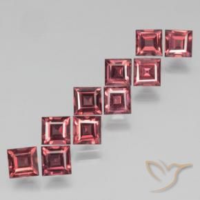Gemme di Granato Piropo Rosso scuro naturale da 4.24 ct, Quadrato, VS