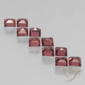 Gemme di Granato Piropo Rosso scuro naturale da 4.24 ct, Quadrato, VS