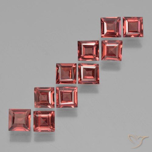 3.80ctw Naturale Rosso scuro Granato Piropo, Quadrato, VS