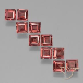 Gemme di Granato Piropo Rosso scuro naturale da 3.80 ct, Quadrato, VS