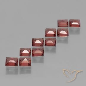 Gemme di Granato Piropo Rosso scuro naturale da 3.80 ct, Quadrato, VS