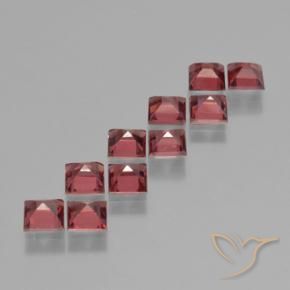 Gemme di Granato Piropo Rosso scarlatto naturale da 4.03 ct, Quadrato, VS