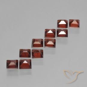 Gemme di Granato Piropo Rosso medio naturale da 4.23 ct, Quadrato, VS