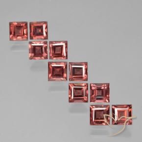Gemme di Granato Piropo Rosso medio naturale da 4.52 ct, Quadrato, VS