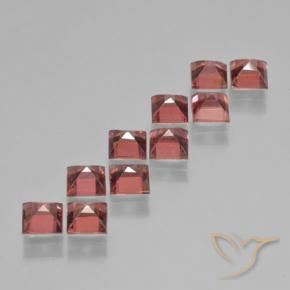 Gemme di Granato Piropo Rosso medio naturale da 4.52 ct, Quadrato, VS