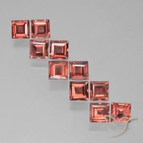 Gemme di Granato Piropo Rosso mattone naturale da 4.12 ct, Quadrato, VS