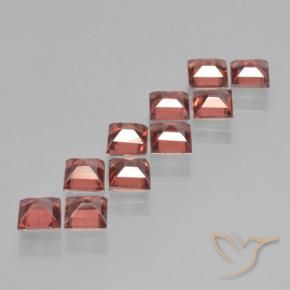 Gemme di Granato Piropo Rosso mattone naturale da 4.12 ct, Quadrato, VS