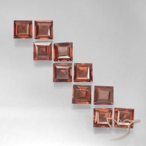 Gemme di Granato Piropo Rosso medio naturale da 3.47 ct, Quadrato, VS