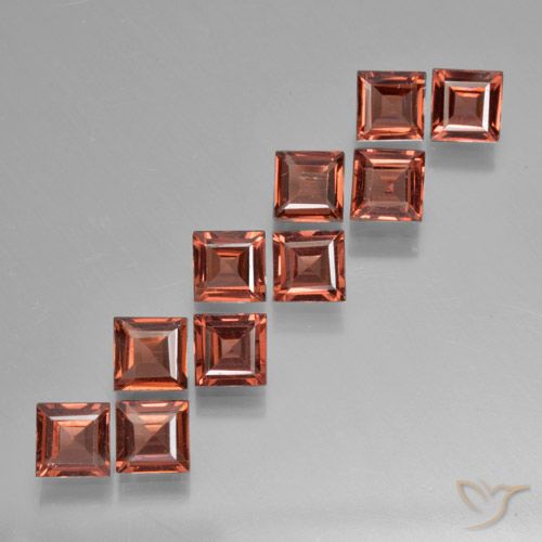 3.76ctw Naturale Rosso Cremisi Profondo Granato Piropo, Quadrato, VS