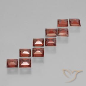 Gemme di Granato Piropo Rosso rosa scuro naturale da 3.52 ct, Quadrato, VS