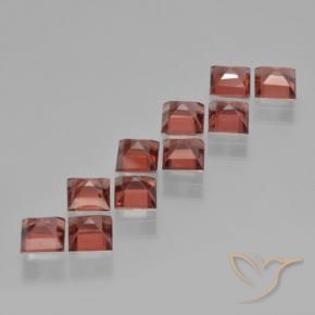 Gemme di Granato Piropo Rosso scuro naturale da 4.61 ct, Quadrato, VS