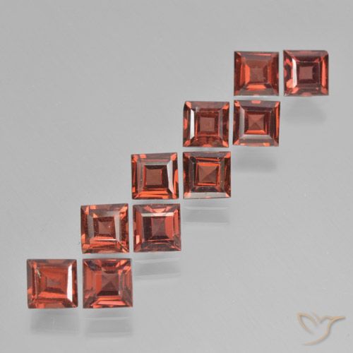 4.31ctw Naturale Rosso scuro Granato Piropo, Quadrato, VS