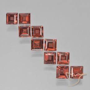Gemme di Granato Piropo Rosso scuro naturale da 4.31 ct, Quadrato, VS