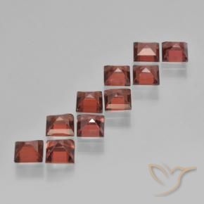 Gemme di Granato Piropo Rosso scuro naturale da 4.31 ct, Quadrato, VS