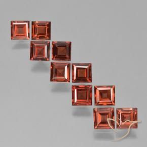 Gemme di Granato Piropo Rosso medio naturale da 4.26 ct, Quadrato, VS