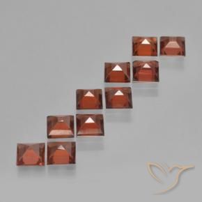 Gemme di Granato Piropo Rosso medio naturale da 4.26 ct, Quadrato, VS