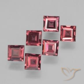 Gemme di Granato Piropo Rosso scuro naturale da 2.34 ct, Quadrato, VS