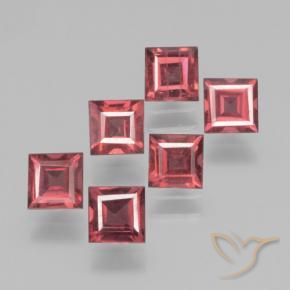 Gemme di Granato Piropo Rosso medio naturale da 2.48 ct, Quadrato, VS