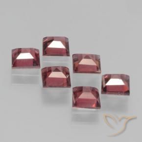Gemme di Granato Piropo Rosso medio naturale da 2.55 ct, Quadrato, VS