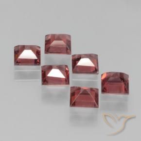 Gemme di Granato Piropo Rosso scarlatto naturale da 2.55 ct, Quadrato, VS