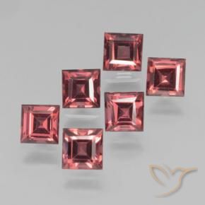 Gemme di Granato Piropo Rosso medio naturale da 2.74 ct, Quadrato, VS