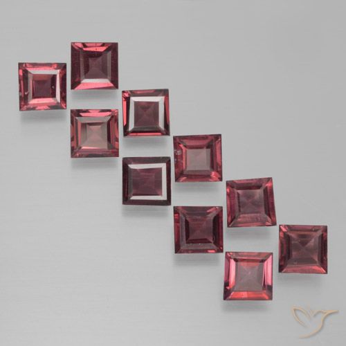 3.51ctw Naturale Rosso scuro Granato Piropo, Quadrato, VS