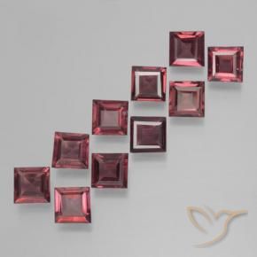 Gemme di Granato Piropo Rosso scuro naturale da 3.51 ct, Quadrato, VS