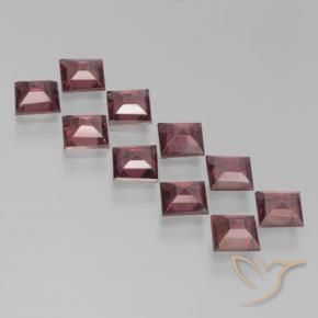 Gemme di Granato Piropo Rosso scuro naturale da 3.51 ct, Quadrato, VS